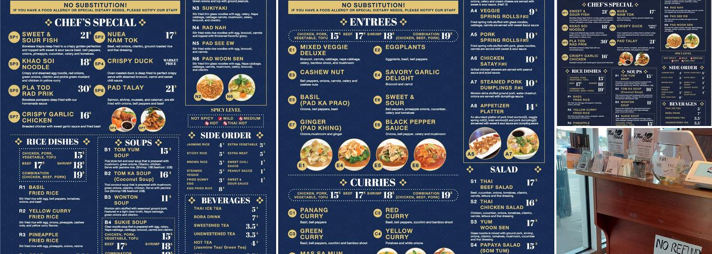 Thai Basil Destin Menu