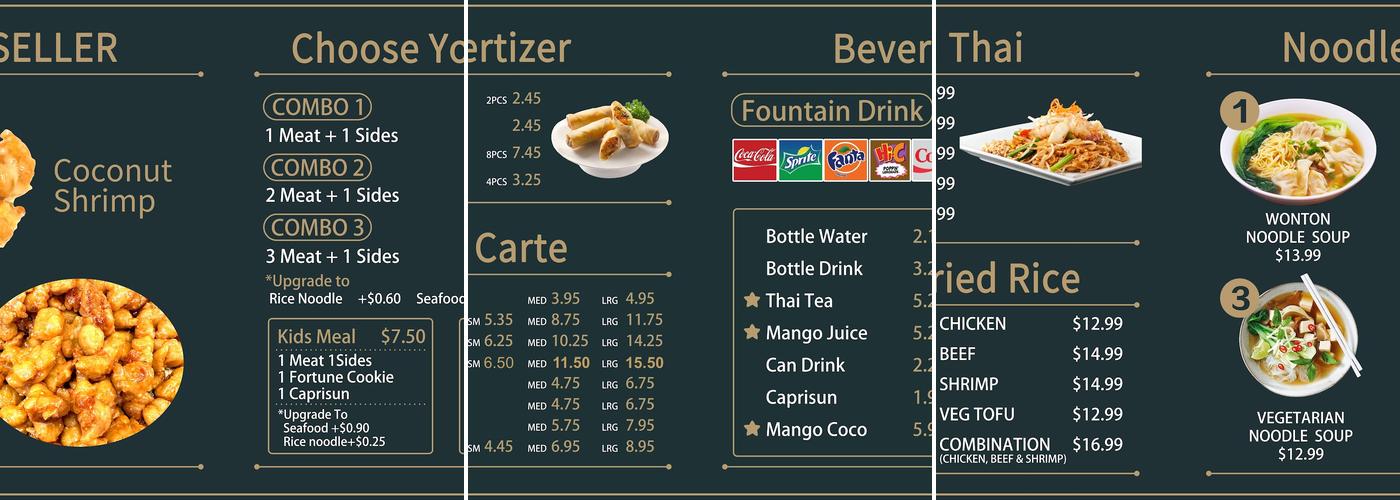 Ruby Thai Kitchen Menu