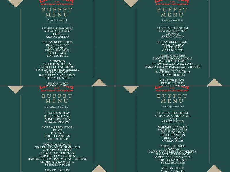 Ling Nam Restaurant and Bakeshop Menu