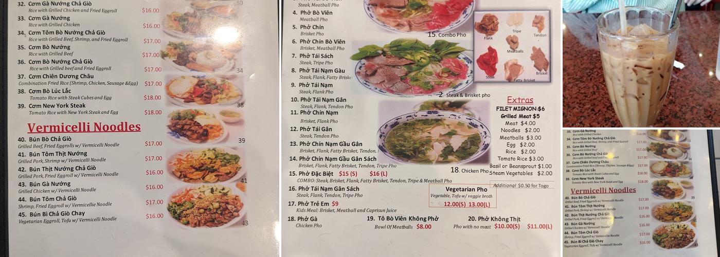 Phở Long Thịnh Menu
