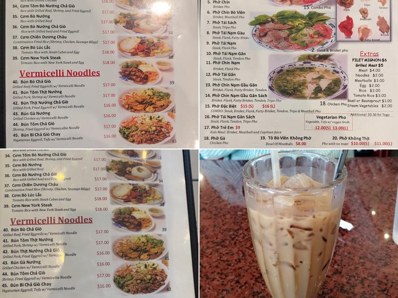 Phở Long Thịnh Menu