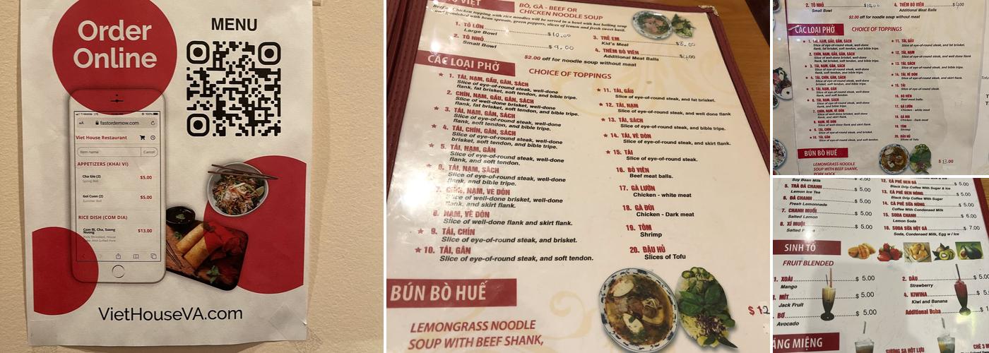 Viet House Menu