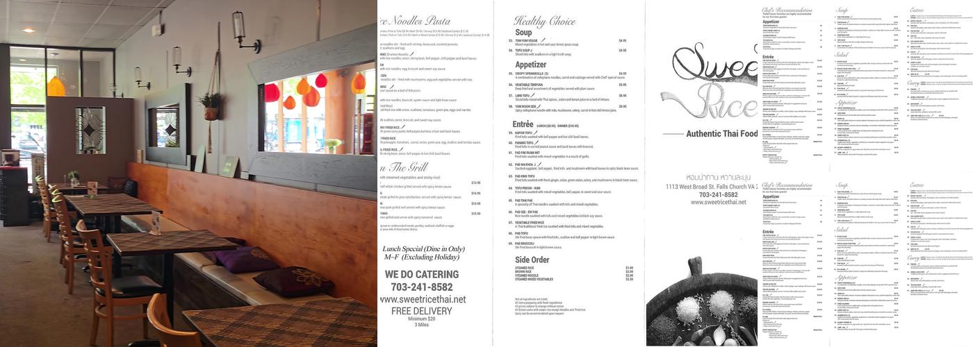 Sweet Rice Menu