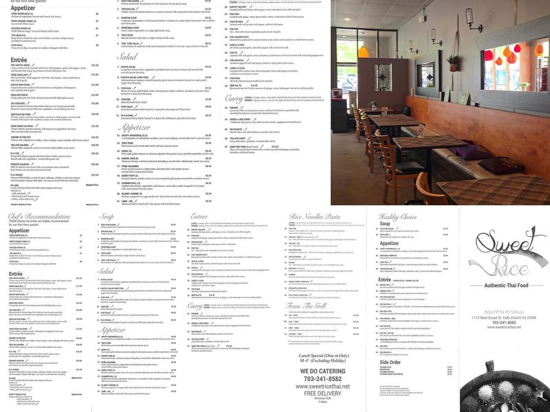 Sweet Rice Menu