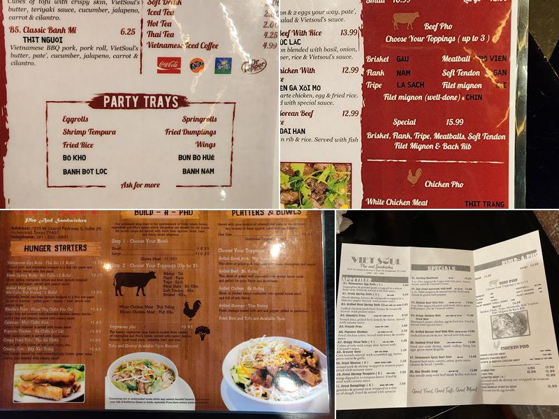 Viet Soul Menu