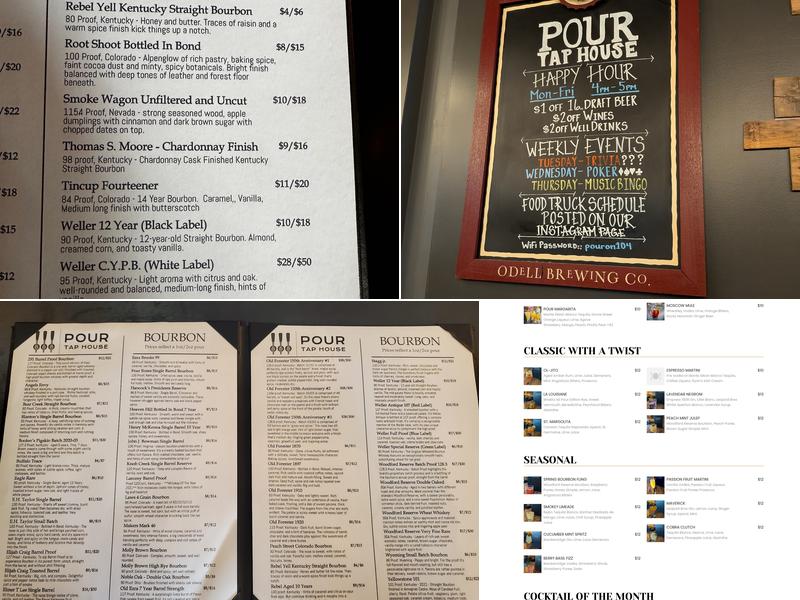 Pour Tap House Menu