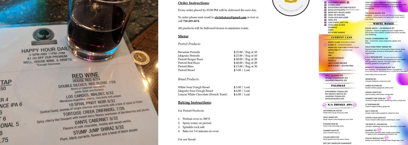 Jefferson Park Pub Menu