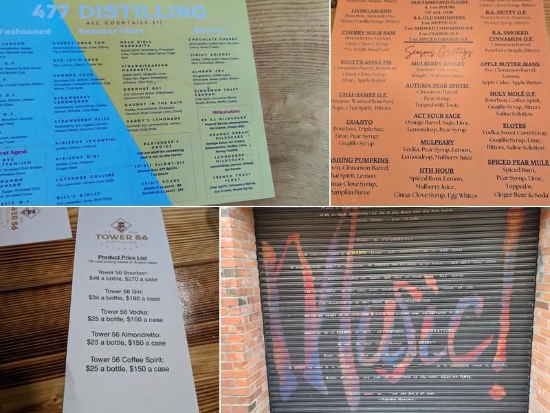 477 Distilling Menu