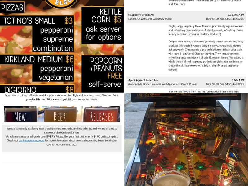 SomePlace Else Brewery Menu