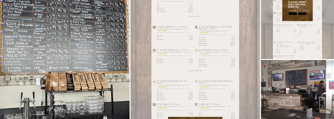 Caps & Corks Menu