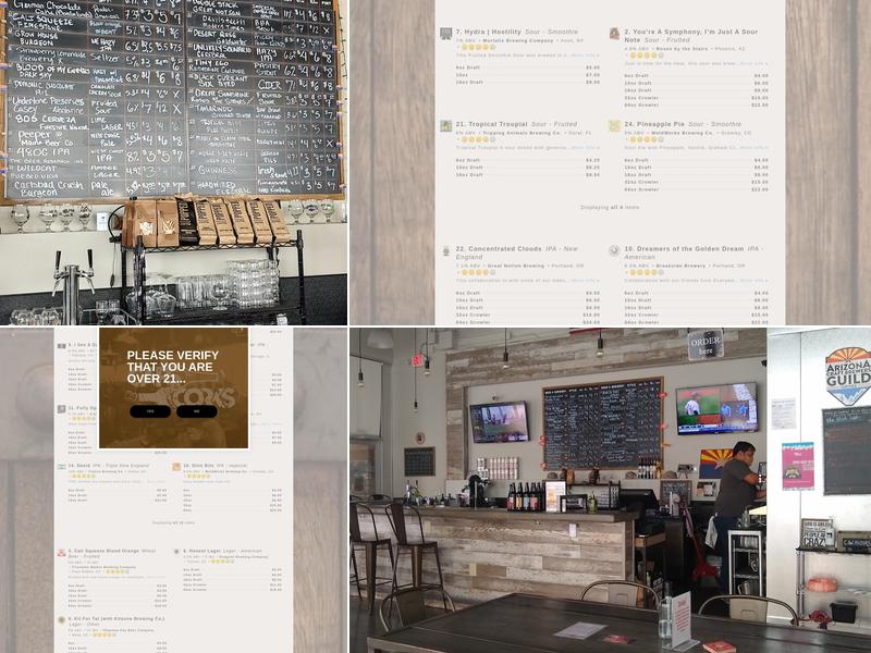 Caps & Corks Menu