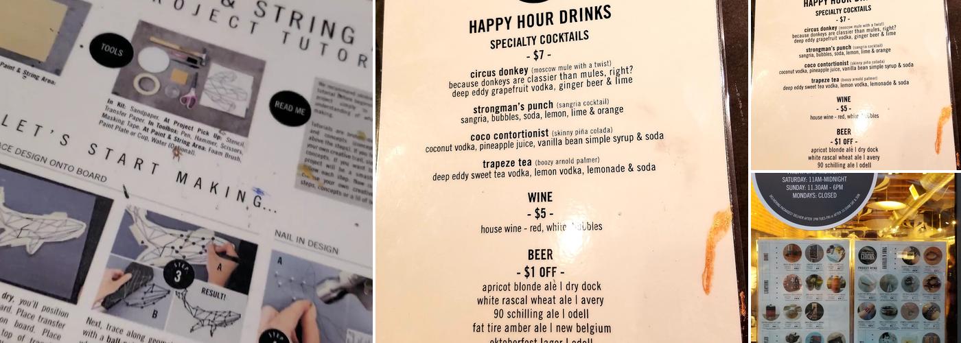 Upstairs Circus LoDo Menu