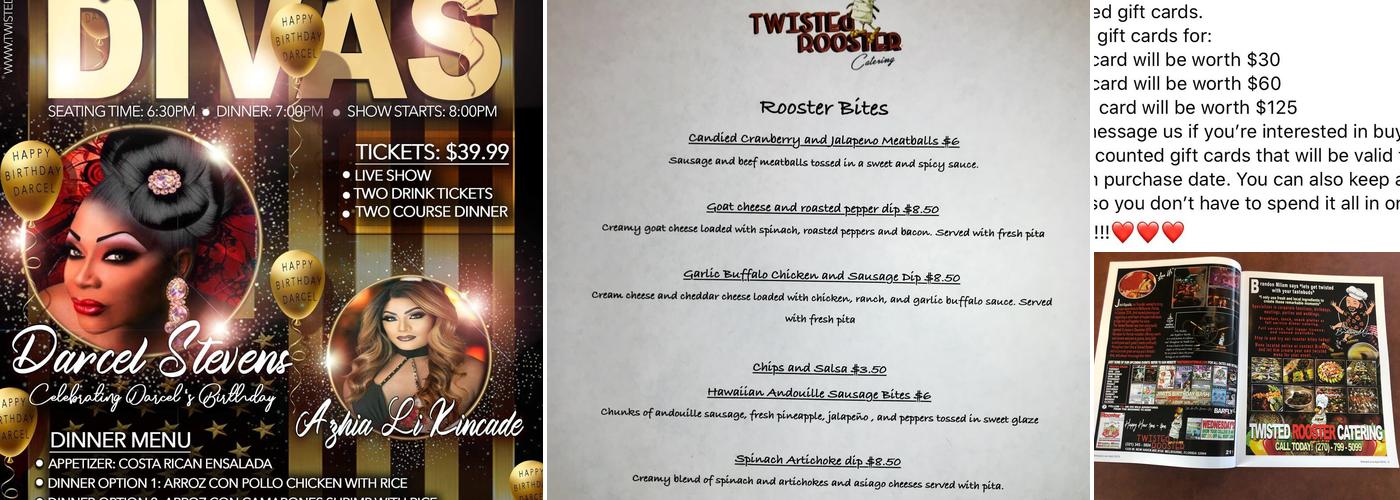 Twisted Rooster Bar Menu