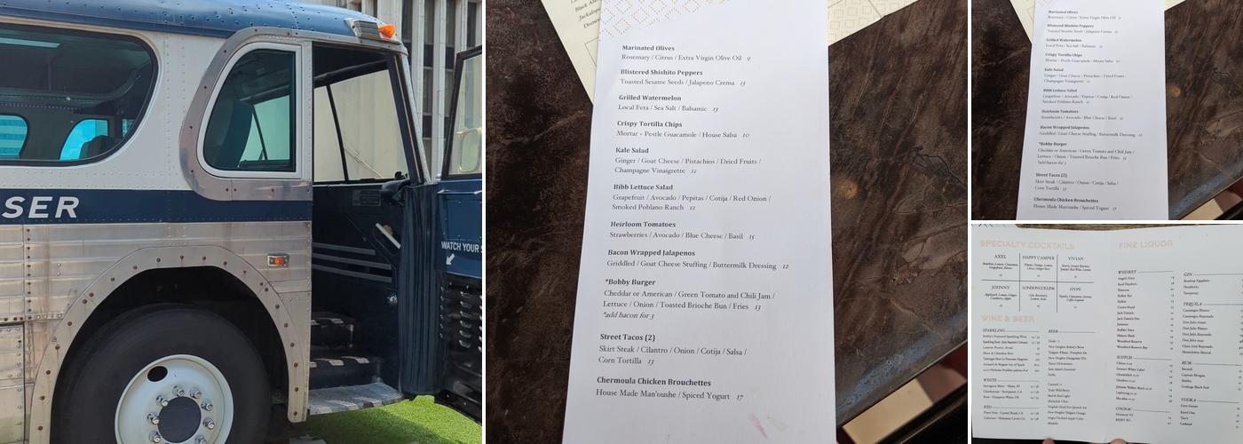 Bobby Hotel Rooftop Lounge Menu