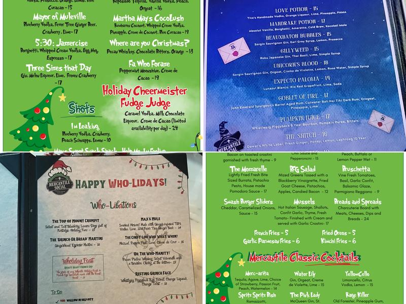 Mercantile social Menu