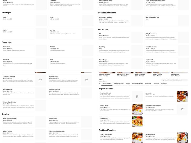 Cue's Billiards Menu