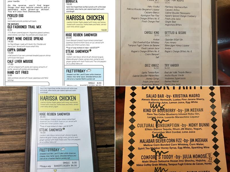 Best Intentions Menu