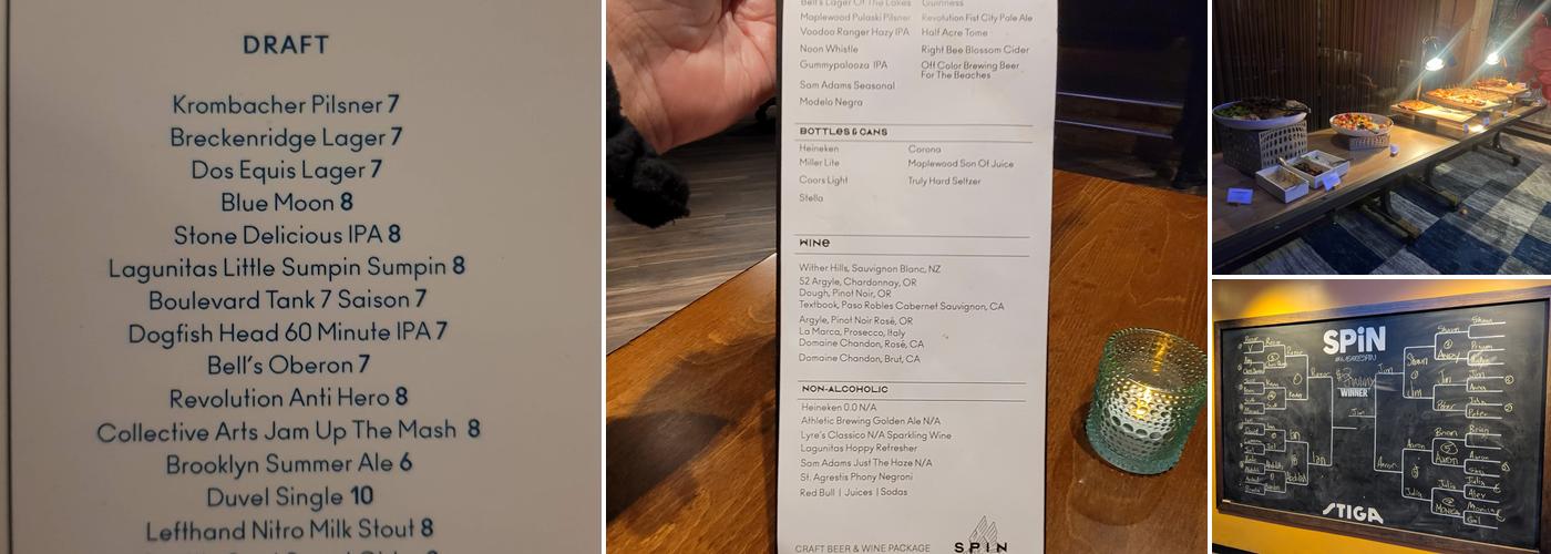 SPIN Chicago Menu