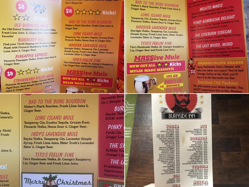 Burnside Inn Menu