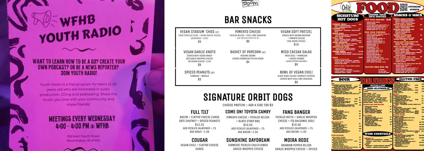 The Orbit Room Menu