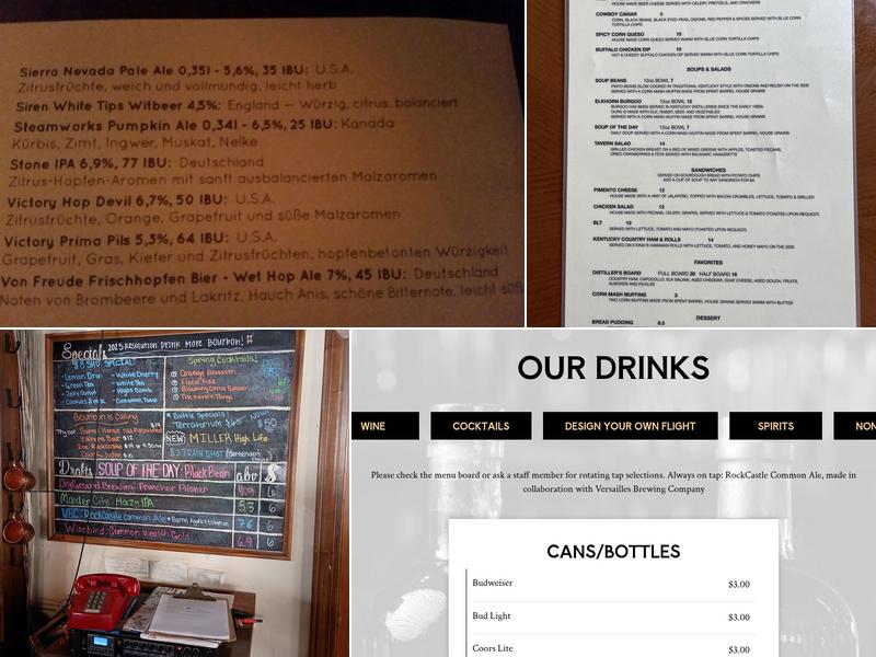 The Elkhorn Tavern Menu