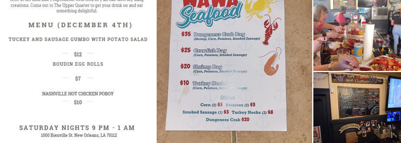 The Upper Quarter Menu