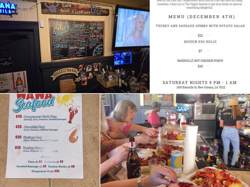 The Upper Quarter Menu