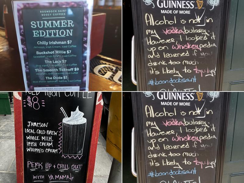 Boondock Saint Menu