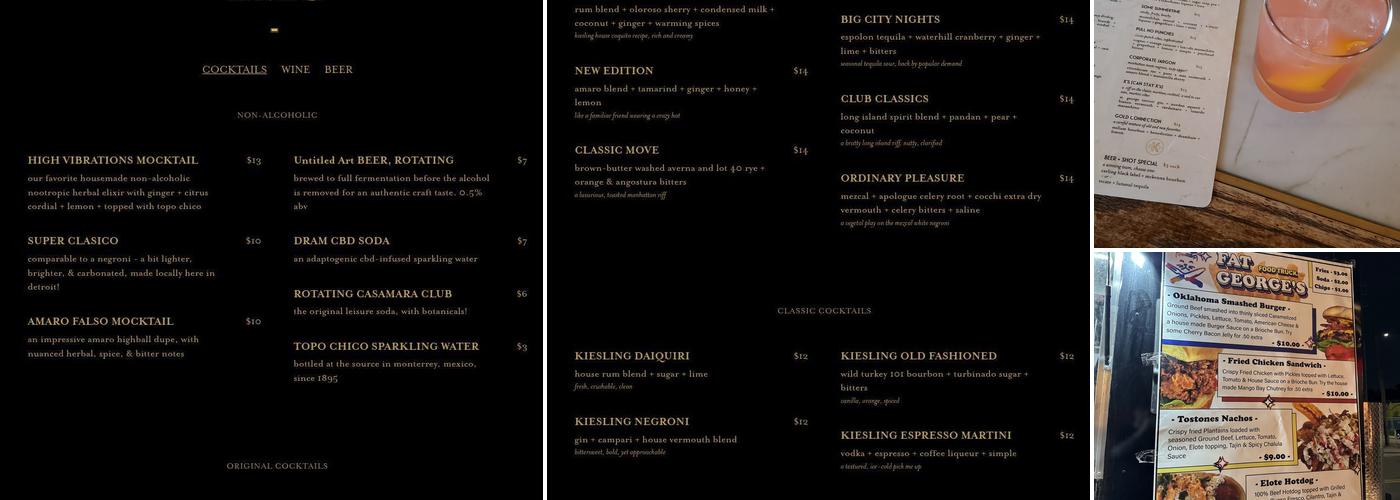 Kiesling Menu