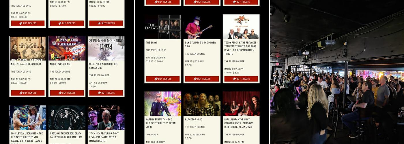 The Token Lounge Menu