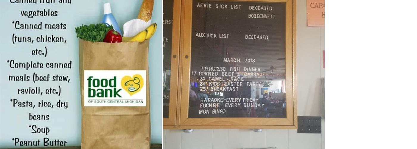 Battle Creek Fraternal Order of Eagles 299 Menu