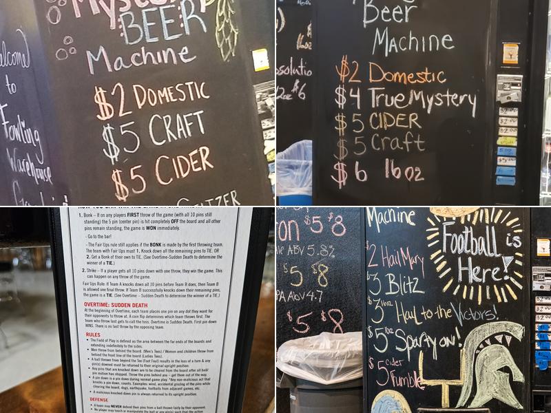 Fowling Warehouse Grand Rapids Menu