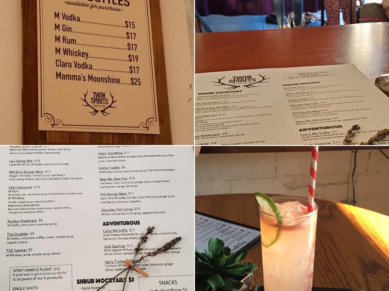 Twin Spirits Distillery Cocktail Room Menu