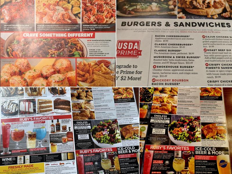 Ruby Tuesday Menu