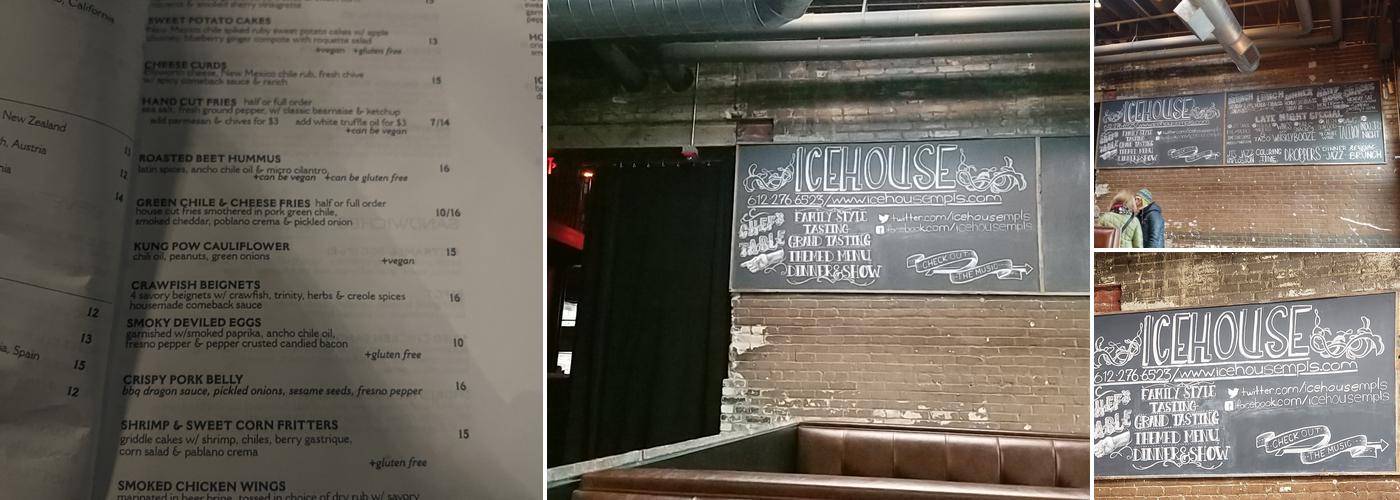 Icehouse Menu