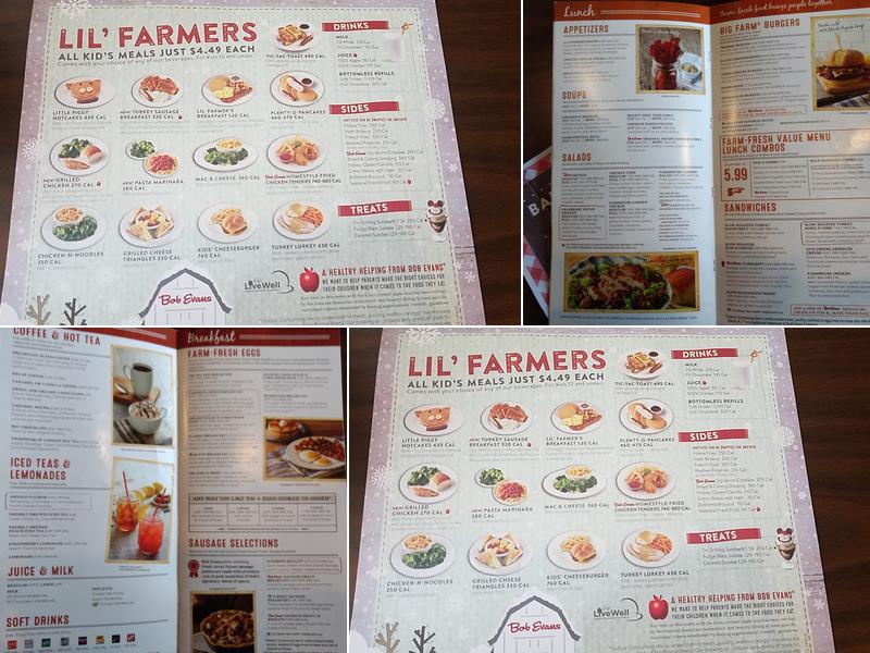 Bob Evans Menu