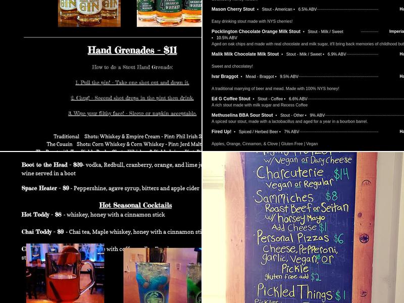 Stout Beard Brewing Company Menu