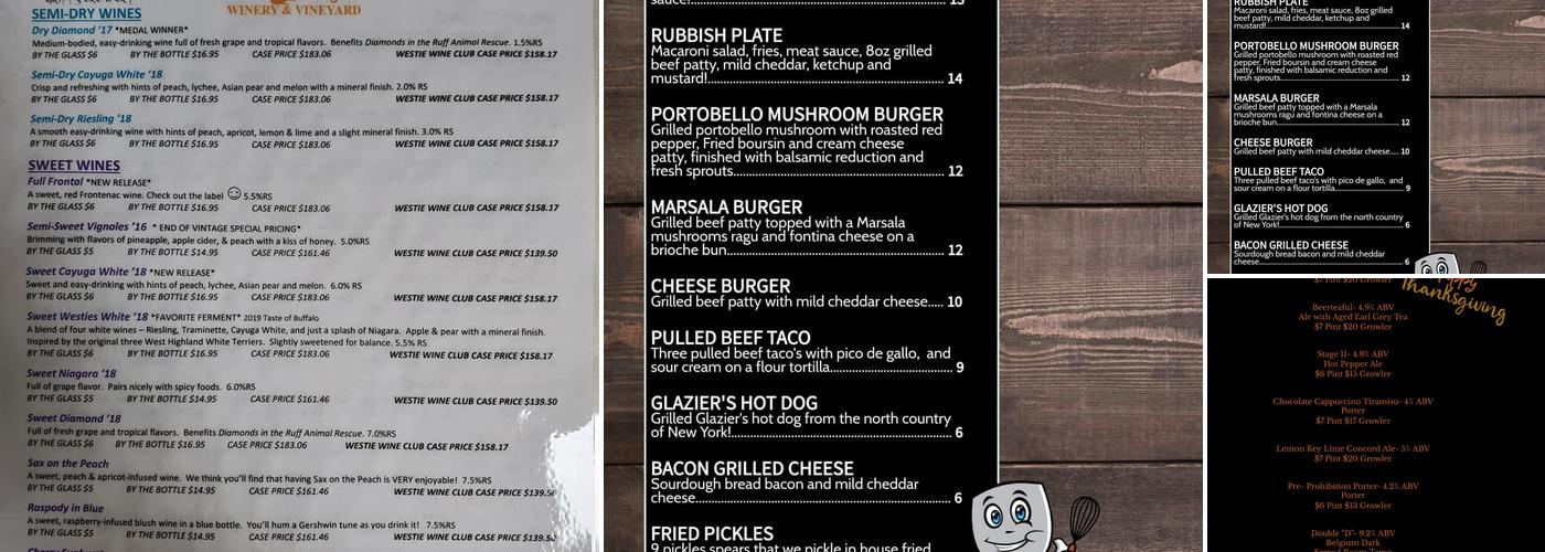 Griffs Brewery Menu