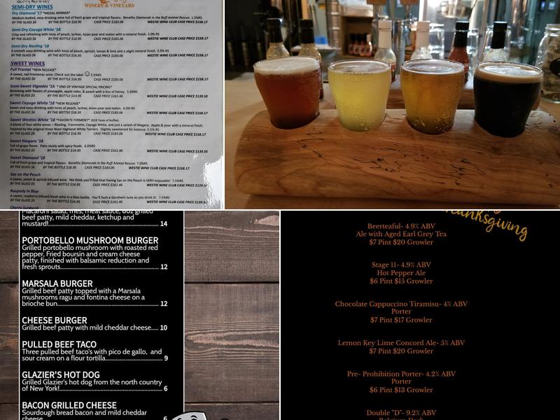 Griffs Brewery Menu