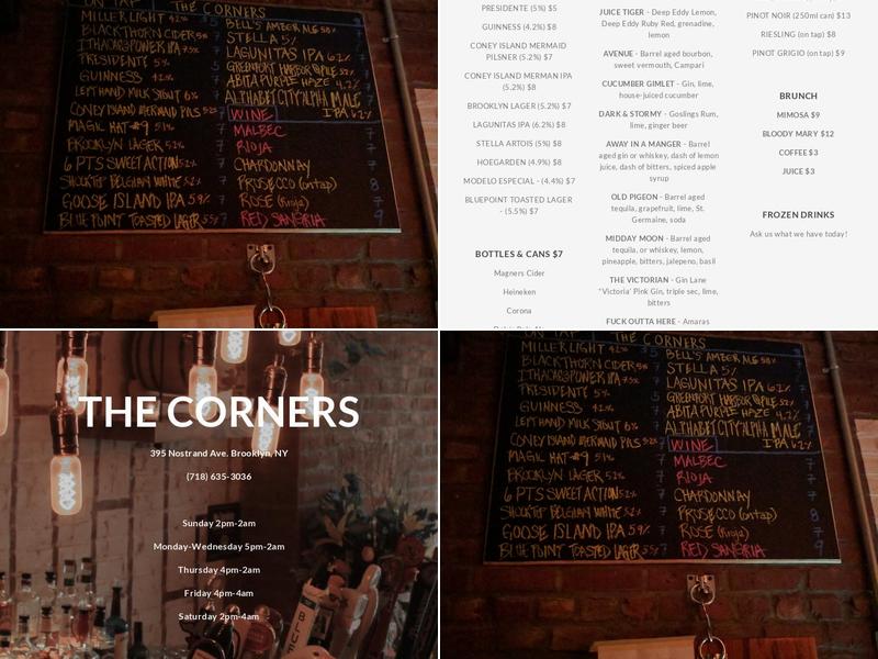 The Corners Menu