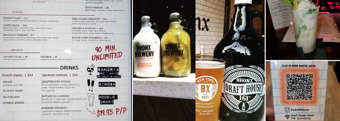 Bronx Draft House Menu