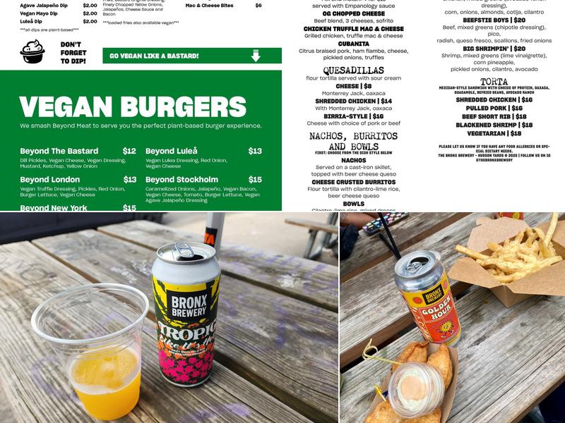 The Bronx Brewery & Empanology Menu