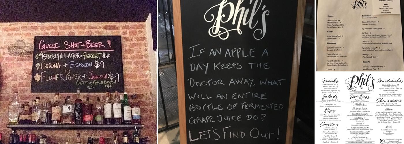 Phil’s Menu