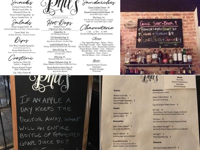 Phil’s Menu