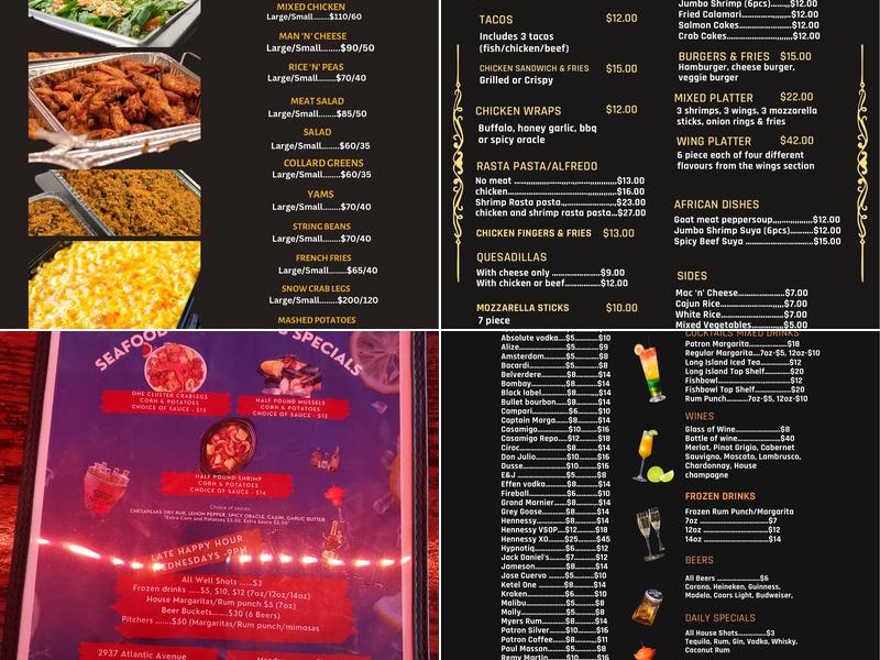 Oracle Lounge Menu