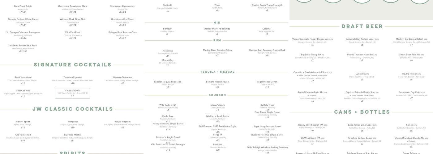 Junction West Menu