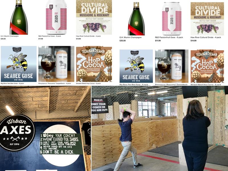 Urban Axes - Axe Throwing Menu