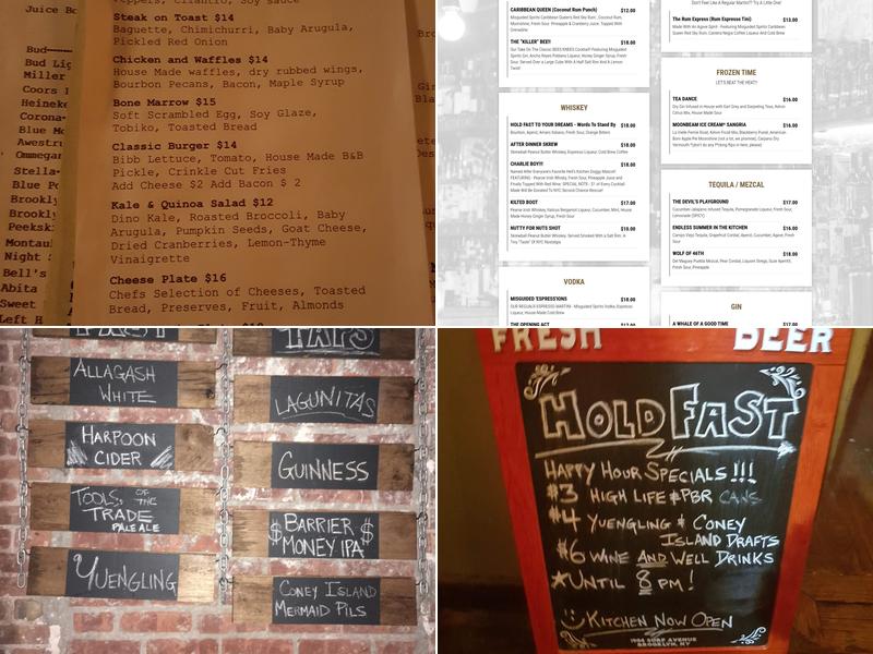 Hold Fast Kitchen and Spirits Menu