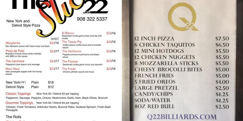 The Slice on 22 Menu