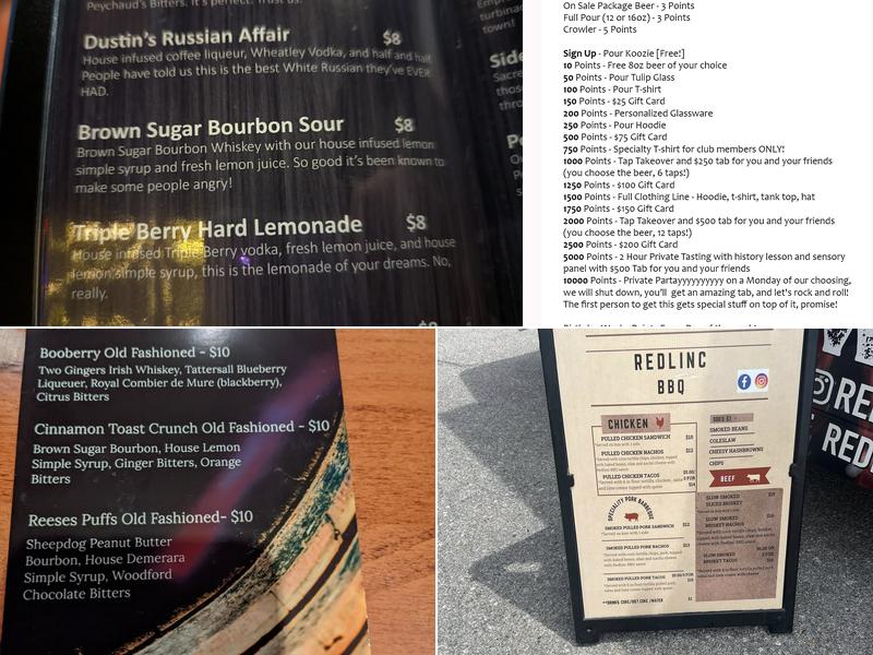Pour Craft Beer & Spirits Menu
